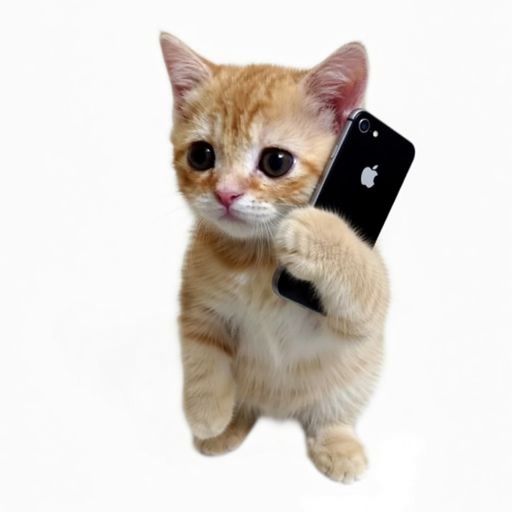 Cull mascot: a ginger kitten holding a phone, taking a callout